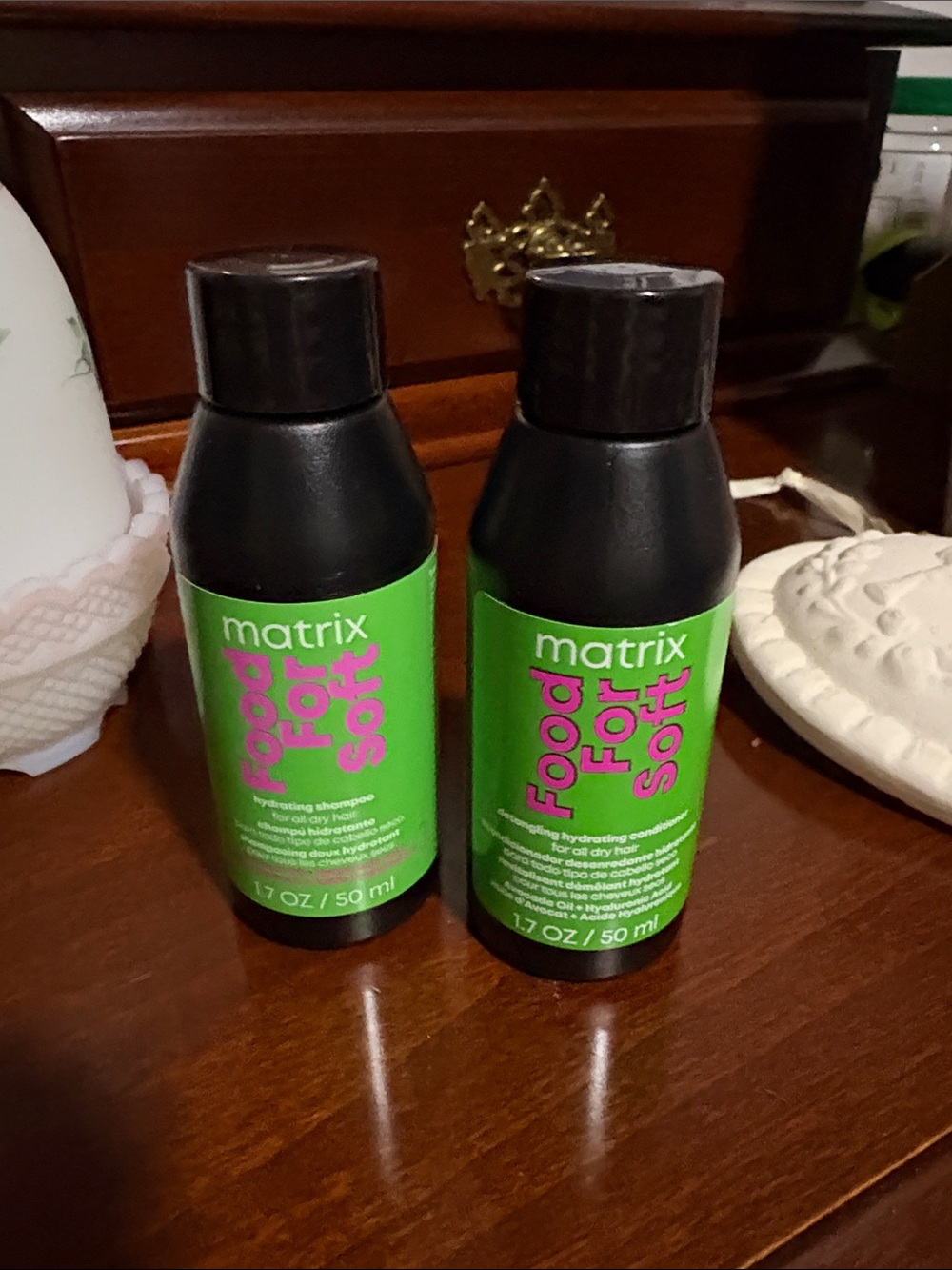 Matix Food For Soft Hydrating Shampoo & Conditioner - Green and Pink